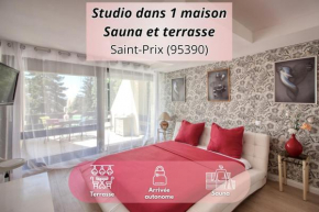 Loveroom romantique avec terrasse et sauna